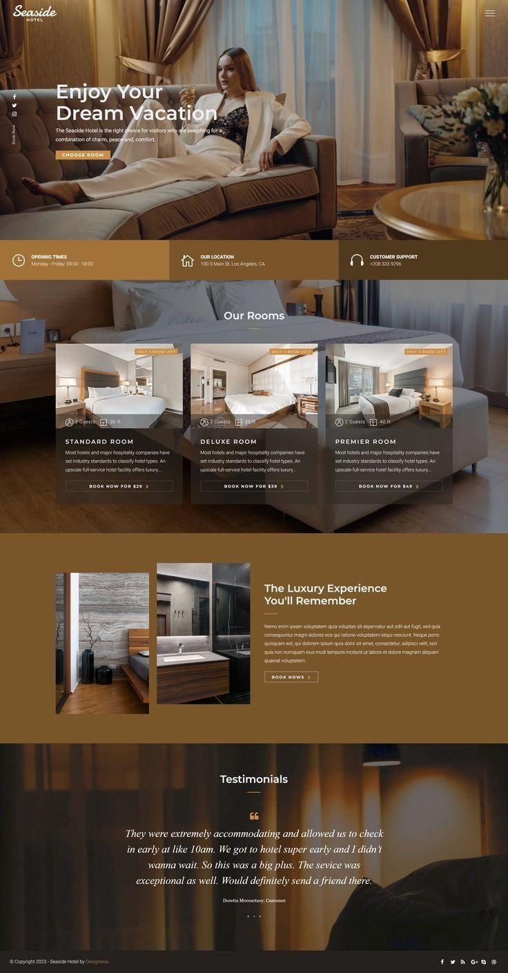 Diseño web moderno para hoteles minimalista y diseños para sitios web de hoteles_ Inspiración en dis
