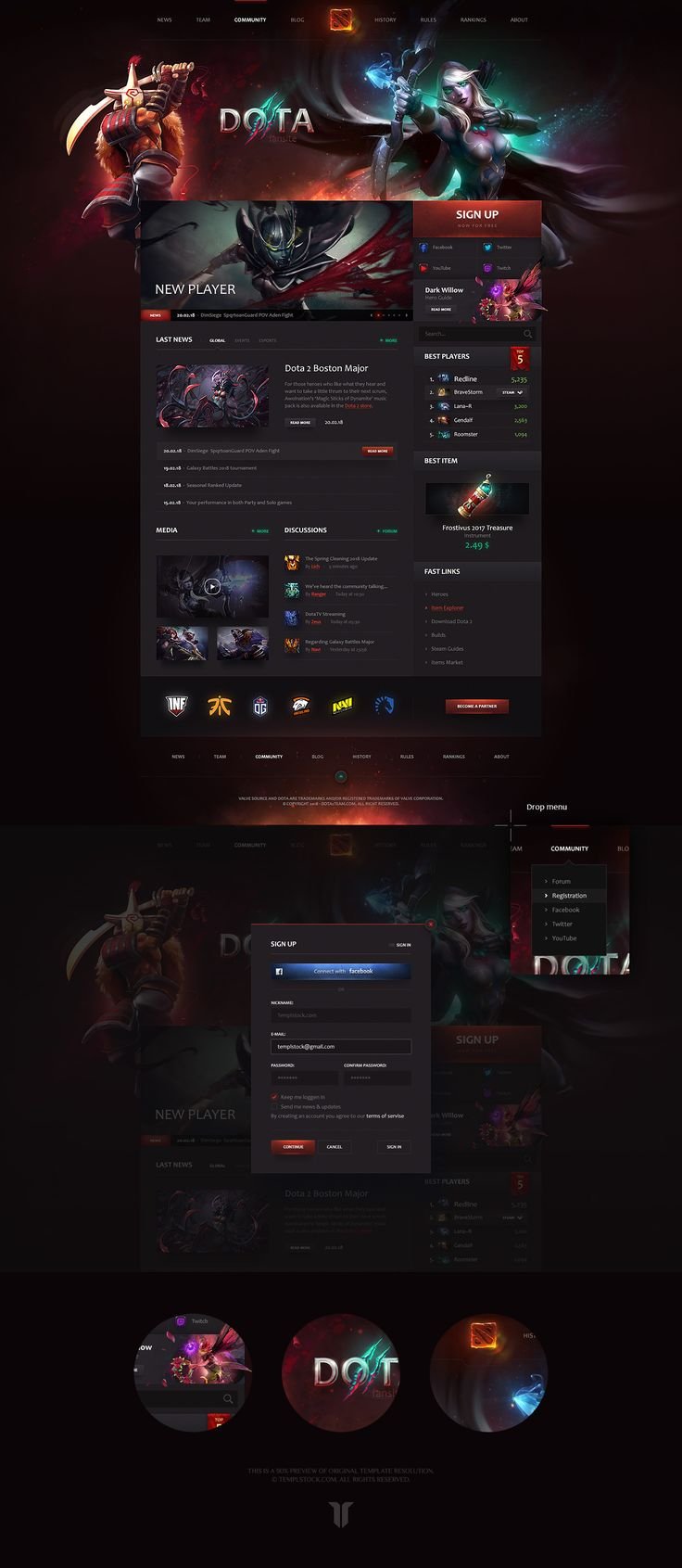 Dota 2 Fan Website